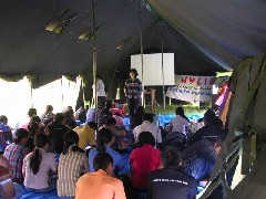 Dienst in de tent